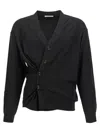 Lemaire Relaxed Twisted Cardigan In Gray