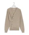 Lemaire Relaxed Twisted Cardigan In Neutral