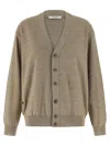 Lemaire Relaxed Twisted Cardigan In Neutral