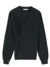 Lemaire Relaxed Twisted Cardigan Woman Anthracite In Black