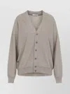 Lemaire Relaxed Twisted Knit Cardigan In Neutral
