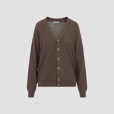 Lemaire Relaxed Twisted Wool-blend Cardigan In Nude & Neutrals