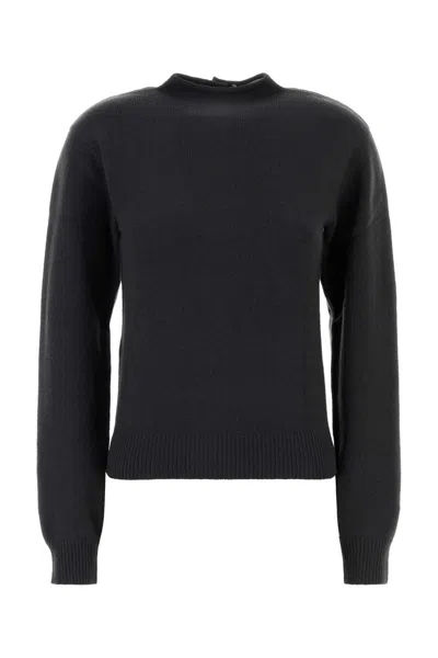 Lemaire Reversible Buttoned Sweater In Black