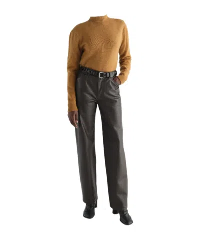 Lemaire Reversible Buttoned Sweater In Cashmere In Brown