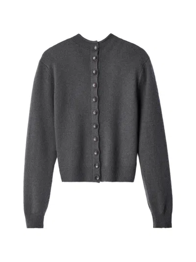 Lemaire Reversible Buttoned Sweater In Cashmere In Gray