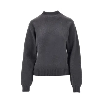 Lemaire Reversible Cashmere Sweater In Gray