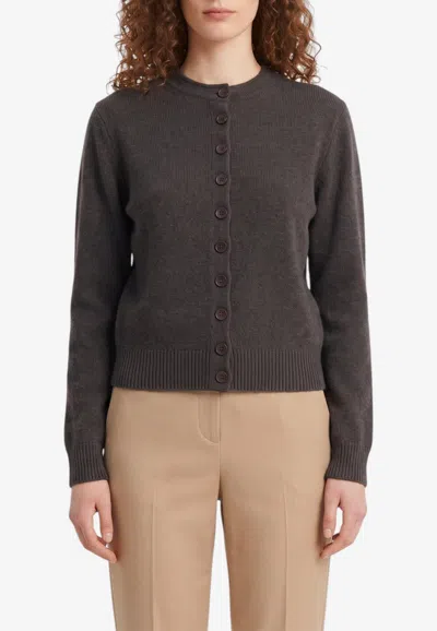 Lemaire Reversible Cashmere Sweater In Gray