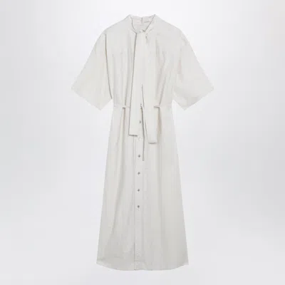 Lemaire Reversible Cream-colored Silk-blend Dress In White
