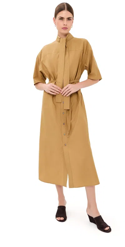 Lemaire Reversible Tube Dress Cumin In Brown