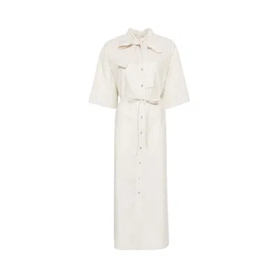 Pre-owned Lemaire Reversible Tube Dress 'light Cream' | Women's Size 34 In White