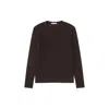 Lemaire Rib Long Sleeve Top In Brown