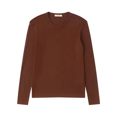 Pre-owned Lemaire Rib Long-sleeve Top 'brunette' | Brown | Women's Size S