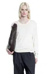 Lemaire Long-sleeve Cotton Top In White