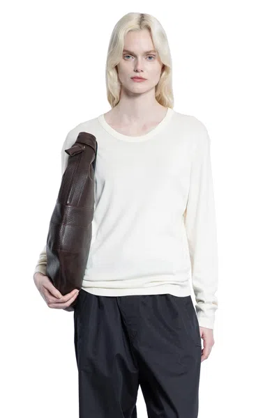 Lemaire Rib Long Sleeve Top In White