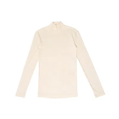 Lemaire Rib Longsleeve Turtleneck In Crema