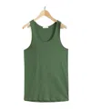 Lemaire Rib Soup Spoon Collar Vest In Green