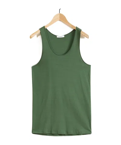 Lemaire Rib Soup Spoon Collar Vest In Green