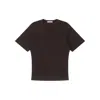Lemaire Rib T-shirt In Brown