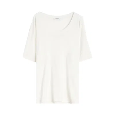 Pre-owned Lemaire Rib T-shirt 'light Cream' | Women's Size Xs In White