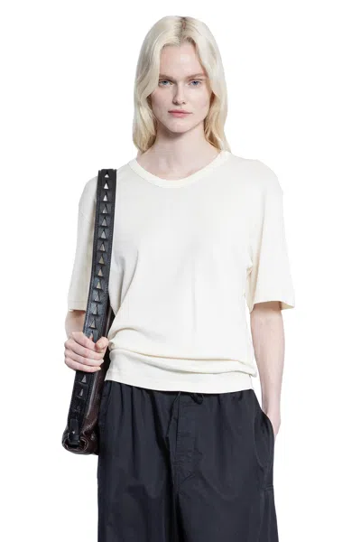 Lemaire Rib T-shirt In White