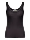 Lemaire Ribbed-knit Cotton Tank Top In Blue