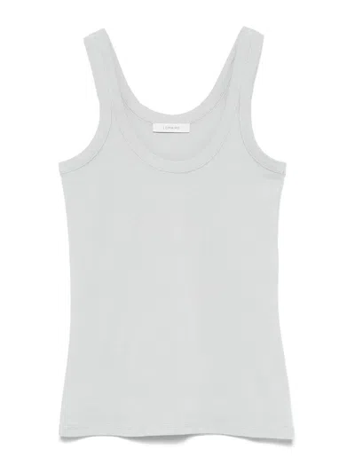 Lemaire Gray Rib Tank Top In Bk942 Blue Grey