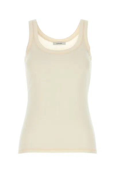 LEMAIRE CANOTTA IN COTONE CREMA DONNA
