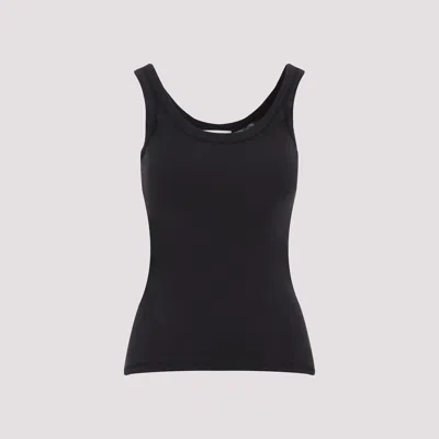 Lemaire Black Cotton Tank Top