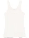Lemaire Ribbed Cotton Tank Top In White