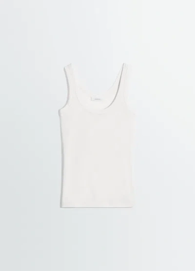 Lemaire Rib Tank Top In White