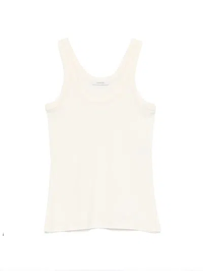 Lemaire Rib Tank Top Woamn Cream In Neutral