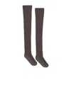 Lemaire Knee-length Ribbed Socks In Dark Brown