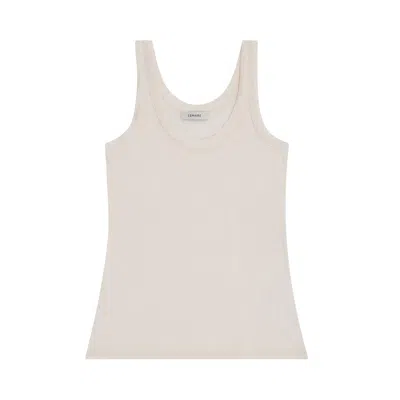 Pre-owned Lemaire Rib Top 'light Cream' | Women's Size Xs In White