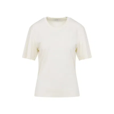 Lemaire Rib Collar T-shirt In Neutral