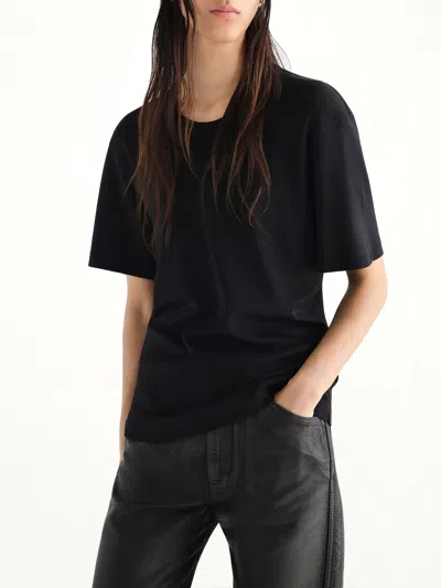 Lemaire Rib T-shirt In Black