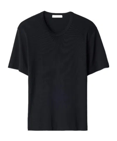 Lemaire Rib T-shirt In Jersey In Black