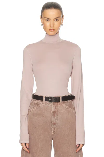 Lemaire Rib Turtleneck Top In Violet Ice