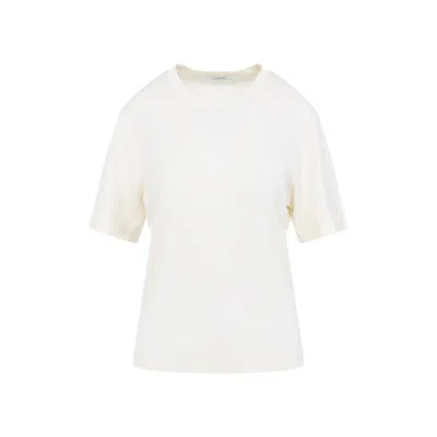 Lemaire Relaxed-fit White Cotton T-shirt With Classic Neckline