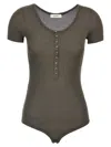 Lemaire Ribbed Viscose And Silk Blend Bodysuit