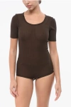 Lemaire Short-sleeved Lightweight Knit Body For Men In Brown