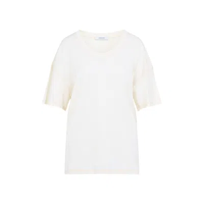 Lemaire Ribbed Cotton Rib T-shirt In White