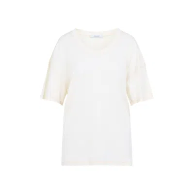 Lemaire Ribbed Cotton Rib T-shirt In White