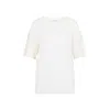 Lemaire Relaxed-fit White Cotton T-shirt With Classic Neckline In White