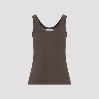 Lemaire Ribbed Cotton Tank Top In Grey