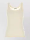 Lemaire Ribbed-knit Cotton Tank Top In Neutrals