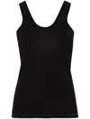 Lemaire Ribbed Tank Top In Black