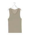 Lemaire Ribbed Crewneck Tank Top In Gray
