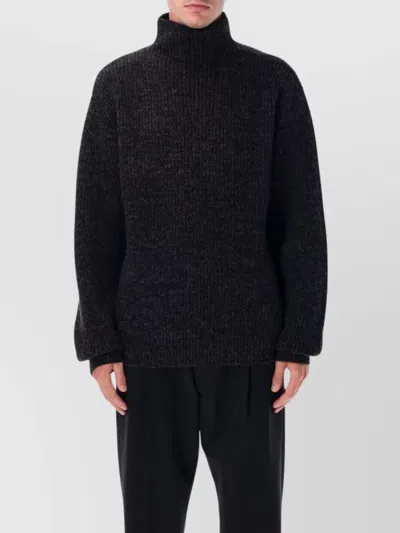 LEMAIRE RIBBED HIGH NECK SWEATER