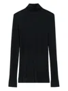 Lemaire Ribbed High-neck Top In Black