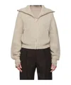 Lemaire Oversized Ribbed Alpaca And Yak Hair-blend Cardigan In Neutral